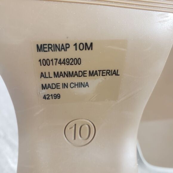 Wild Pair Merina Strappy Sandals Platform Wedge White Patent 10 M Chunky Shoes - Picture 7 of 14